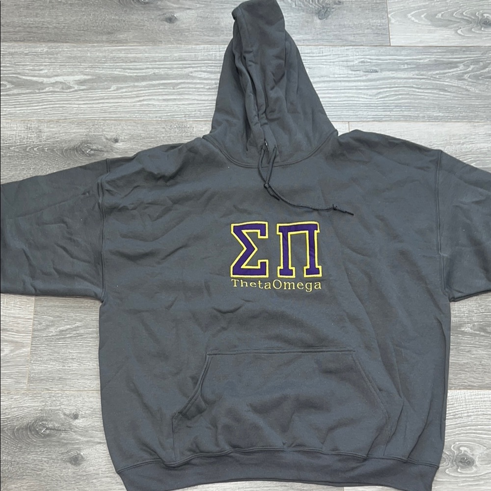 Gray Hoodie with Greek Letters